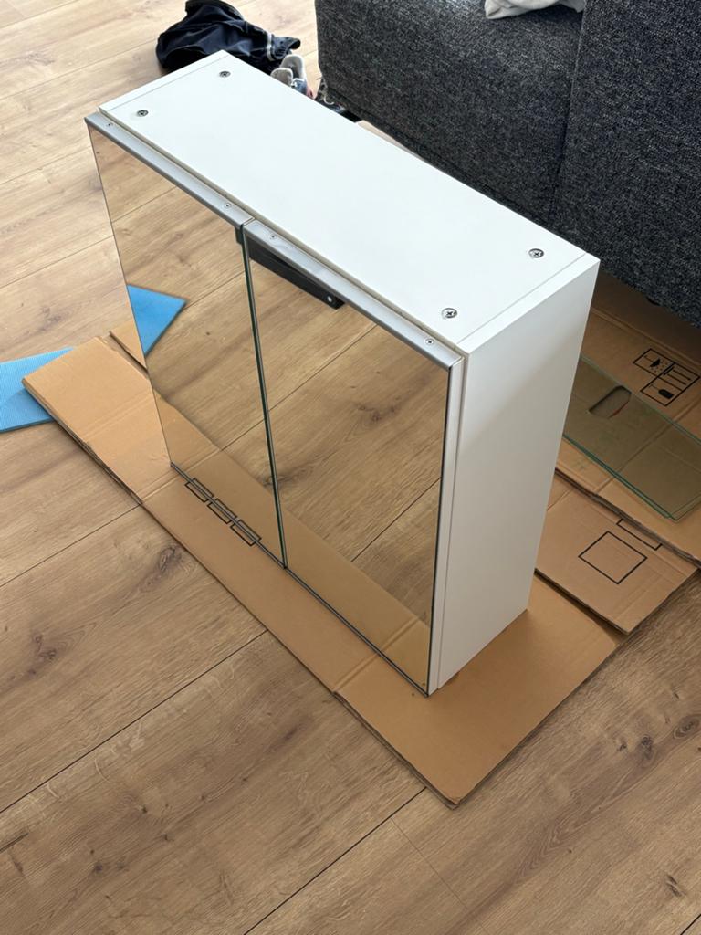 Spiegelkast badkamer - Ikea Lilangen, Huis en Inrichting, Badkamer | Badkamermeubels, Ophalen, Spiegelkast, 50 tot 100 cm, Zo goed als nieuw