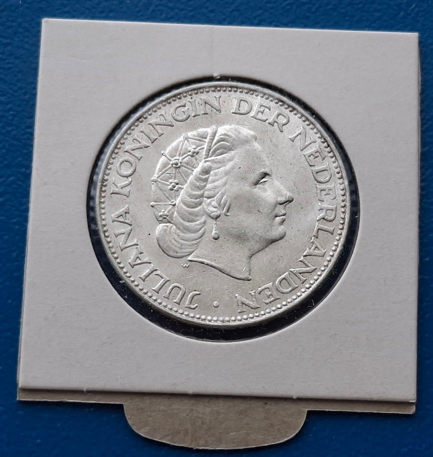 Nederland 2½ gulden 1964 Pr. - 1964*, Koningin Juliana, Zilver, Ophalen of Verzenden, Losse munt