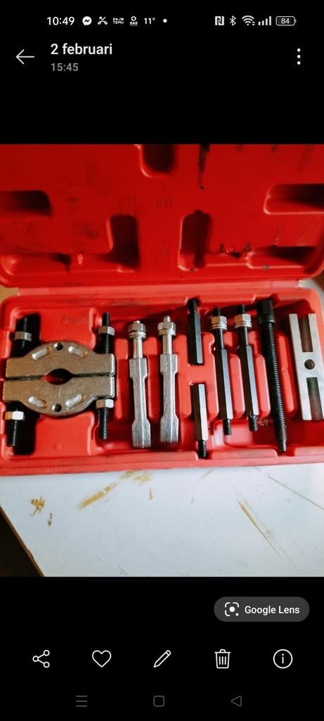 Lagertrekkerset in koffer, Ophalen, Gebruikt
