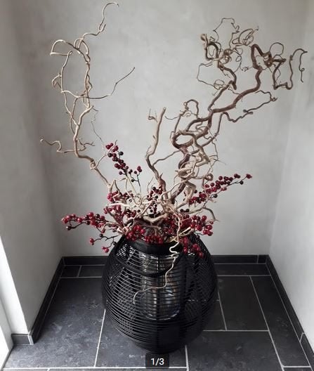 Mooi en groot Windlicht te koop, Zwart, Overige stijlen, Ophalen of Verzenden, Zo goed als nieuw