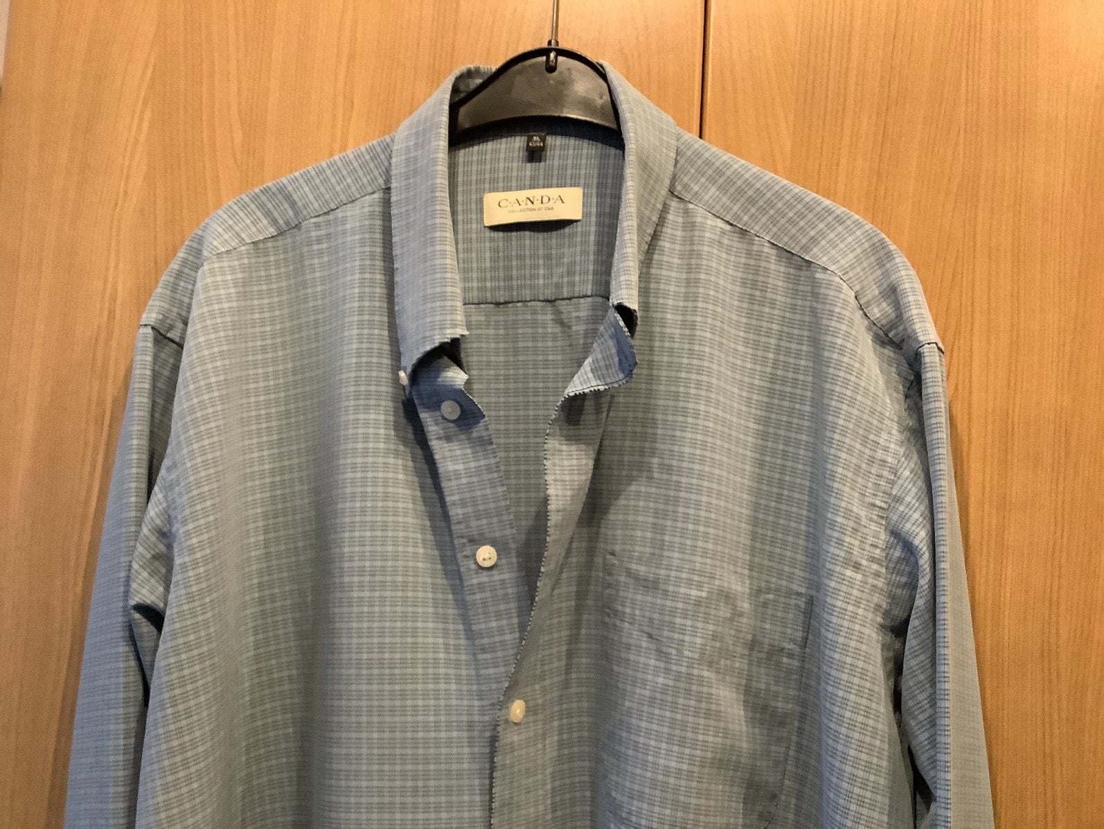 Overhemd.   43//44.       Blauw., Verzenden, Nieuw, Blauw, Halswijdte 43/44 (XL)