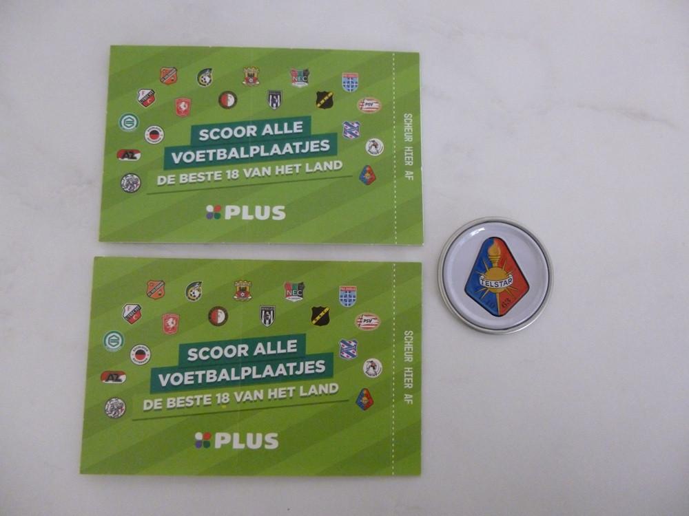 Plusvoetbalplaatjes en cluppie, Plus, Ophalen of Verzenden