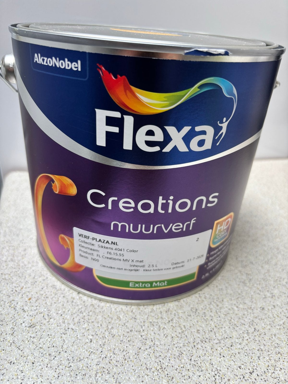 Flexa Creations Muurverf Extra Mat - 2,5L, Overige kleuren, Nieuw, Ophalen of Verzenden, Verf