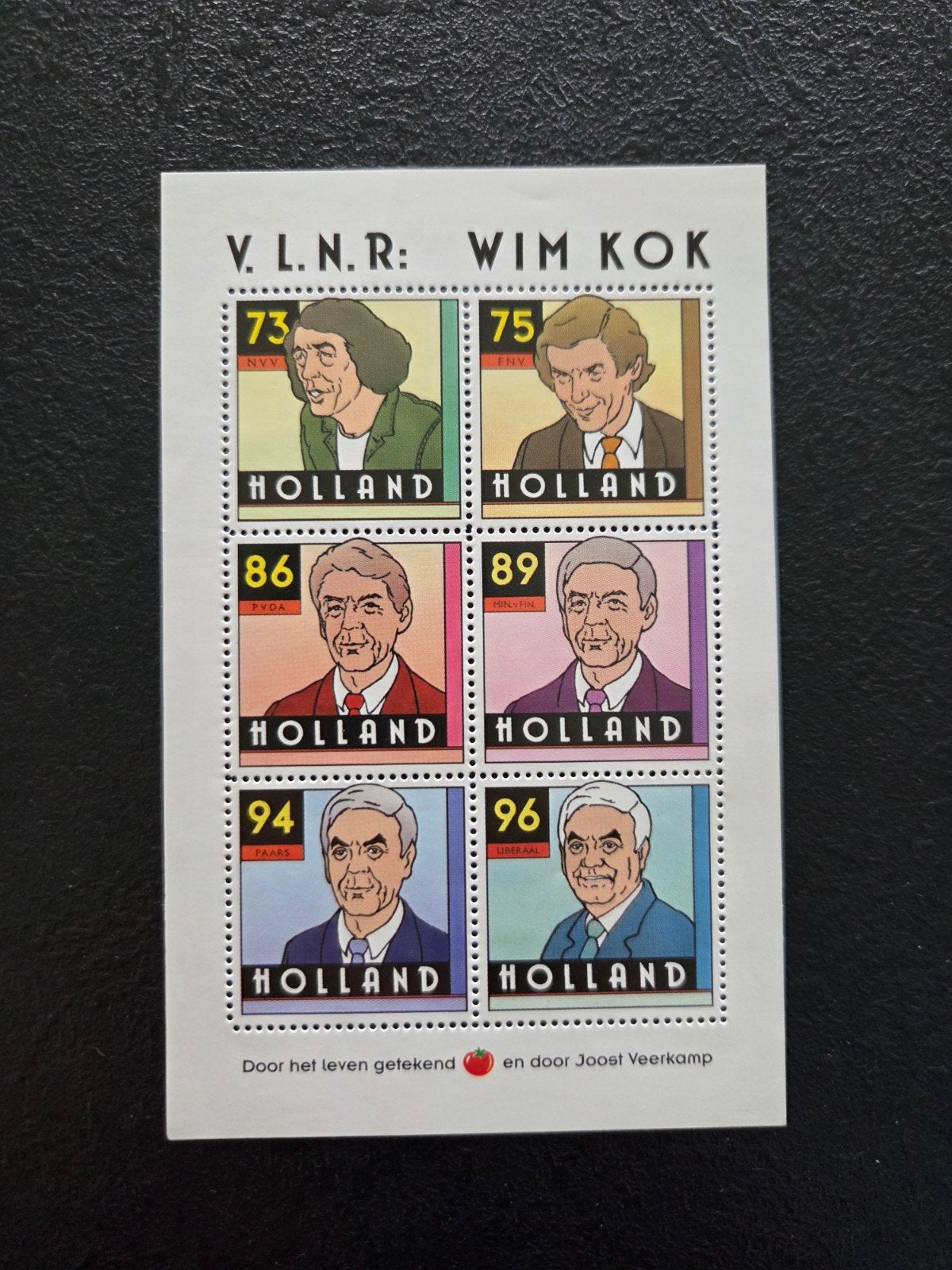 Wim Kok postzegelvel - Door het leven getekend, Ophalen of Verzenden, Na 1940, Postfris