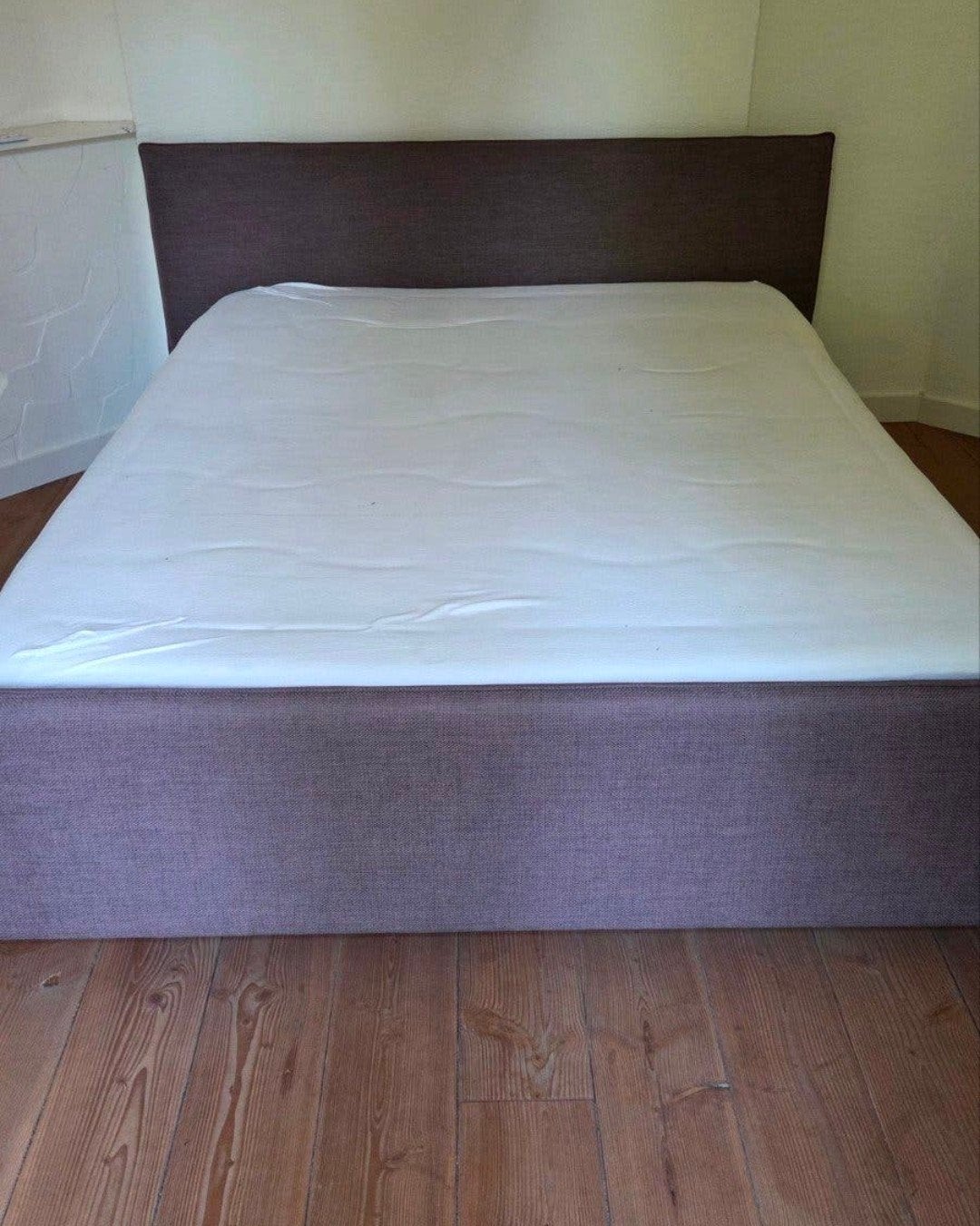 Auping Boxspring 210x180 Dublin Maximus incl. 2 matrassen en, Ophalen, Gebruikt, Bruin, Tweepersoons