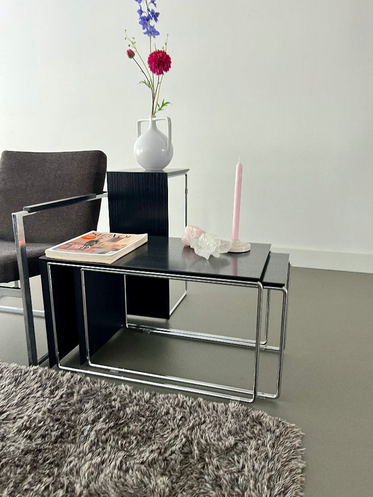 Arco | Set up | Nesting Tables 3x | Salontafel | Sidetable, Huis en Inrichting, Tafels | Bijzettafels, Ophalen, 55 tot 75 cm, Zo goed als nieuw