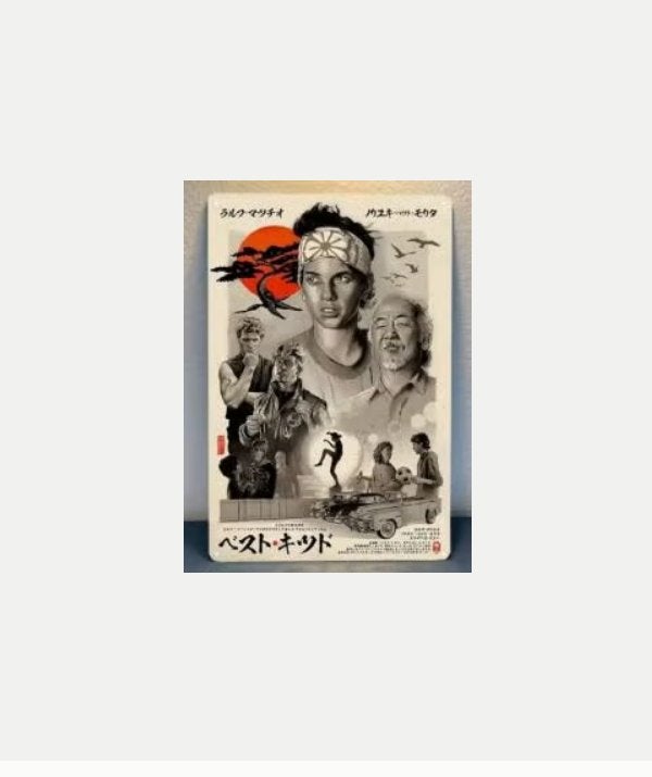 Vintage metalen bordje Karate Kid (30x20cm)