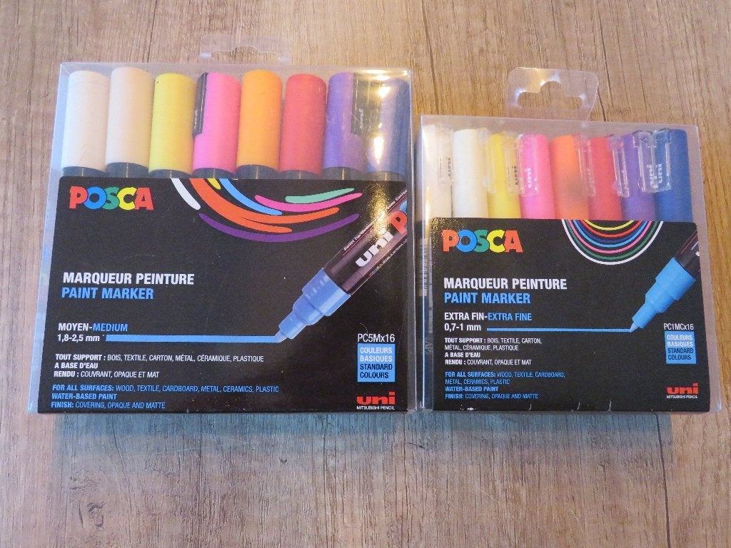 2x posca set 32 stuks, Hobby en Vrije tijd, Tekenen, Ophalen of Verzenden, Nieuw, Potlood of Stift