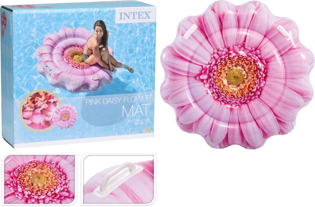 Luchtbed Madeliefje Intex opblaasbare Roze 142 x 142 cm, Ophalen, Nieuw