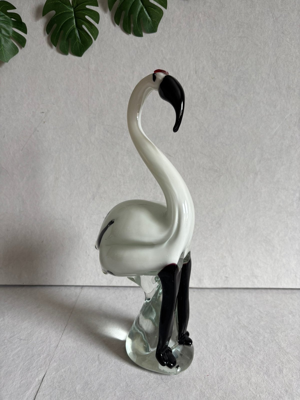 Prachtig glazen flamingo sculptuur Murano stijl handgeblazen, Ophalen of Verzenden
