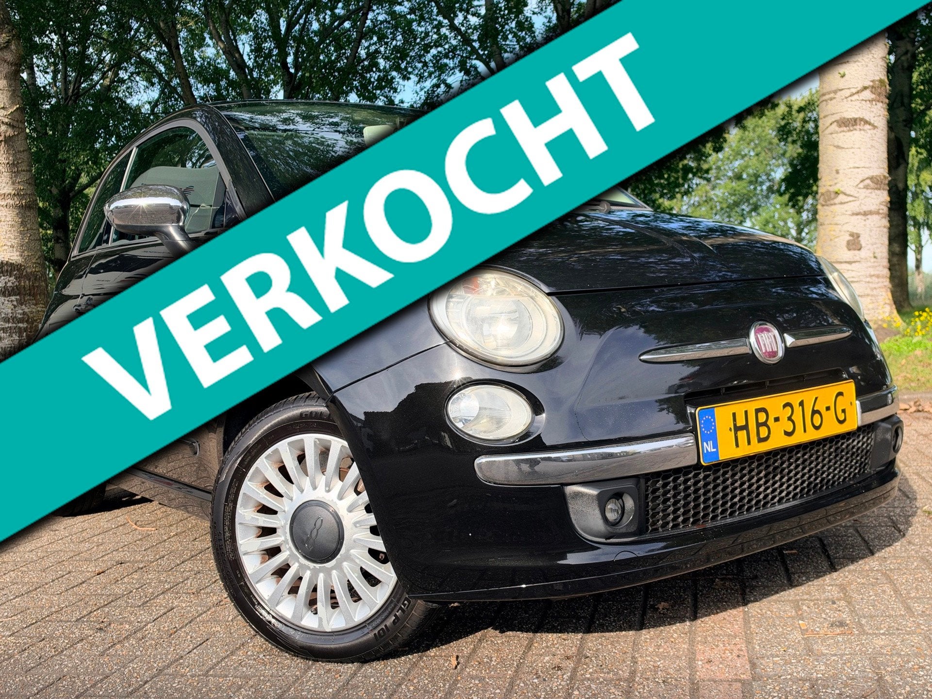 Fiat 500 1.2 lounge glasdak, Voorwielaandrijving, Euro 5, Gebruikt, 1242 cc