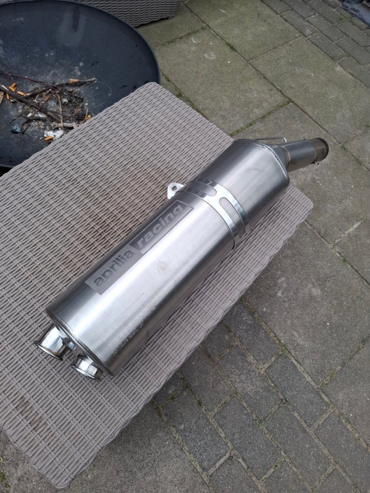 Aprilia Racing Uitlaatdemper - nieuwstaat origineel!, Ophalen of Verzenden