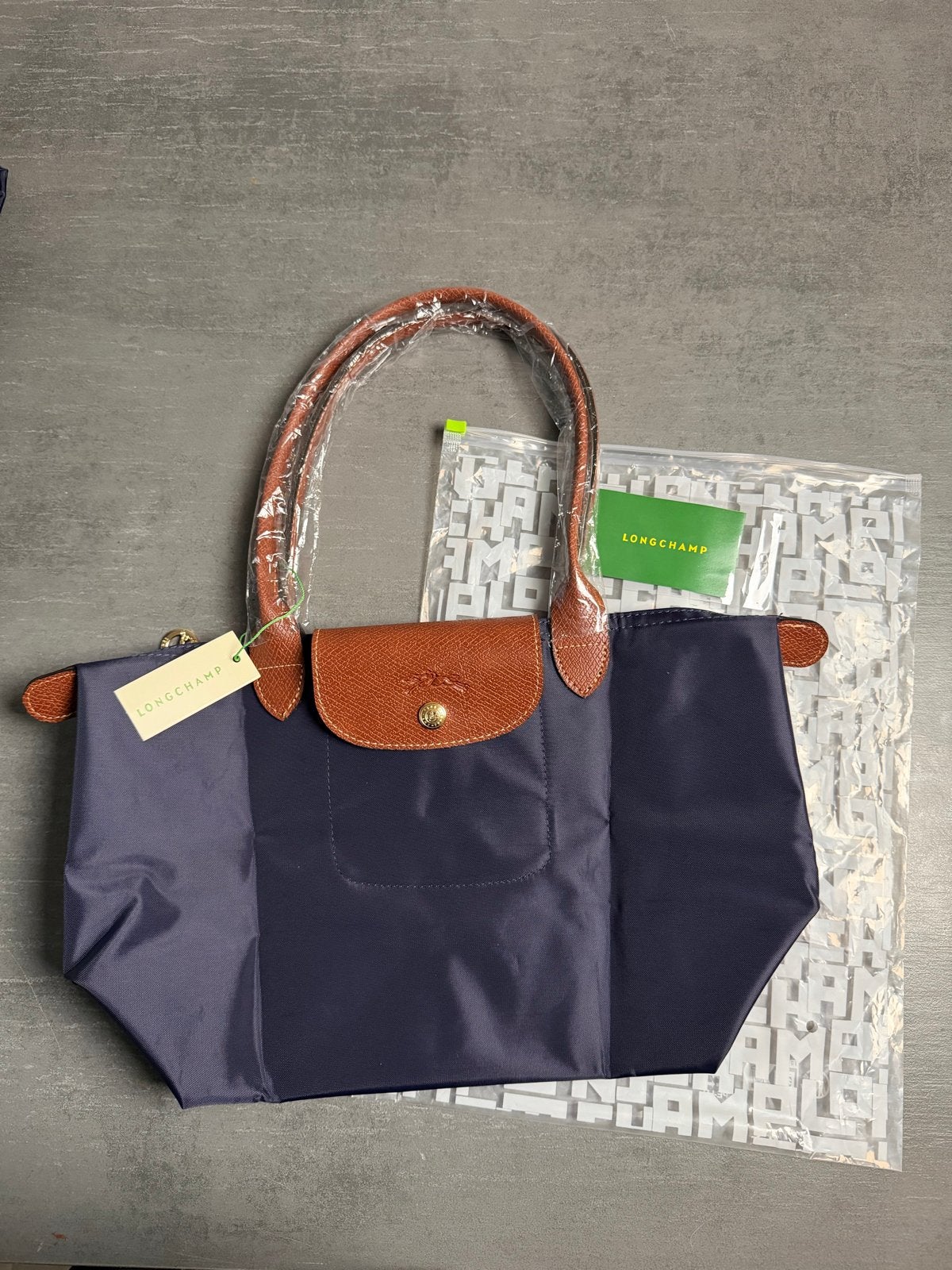 Longchamp Le Pliage Handtas Navy Maat M, Ophalen of Verzenden, Nieuw, Blauw, Handtas
