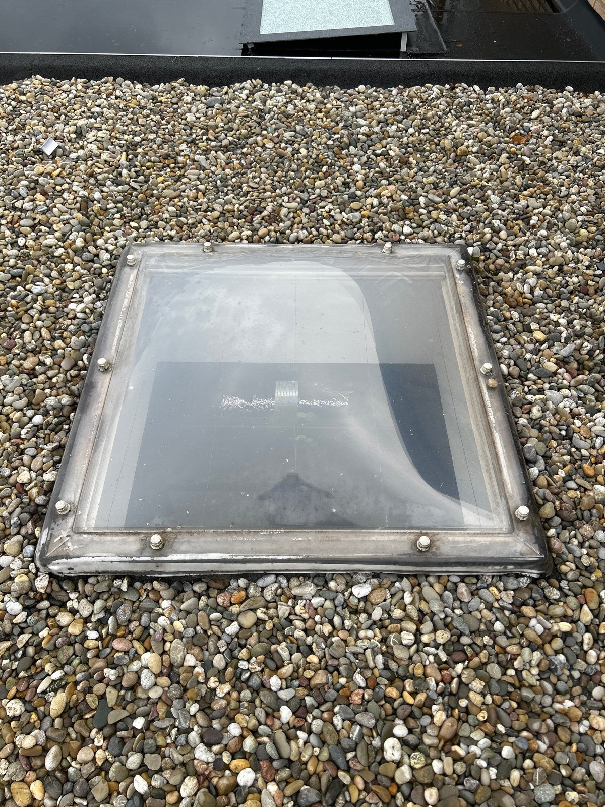 2 Lichtkoepels 115x115cm voor aanbouw/overkapping, Doe-het-zelf en Verbouw, Ophalen, Gebruikt, Dakraam, 80 tot 120 cm