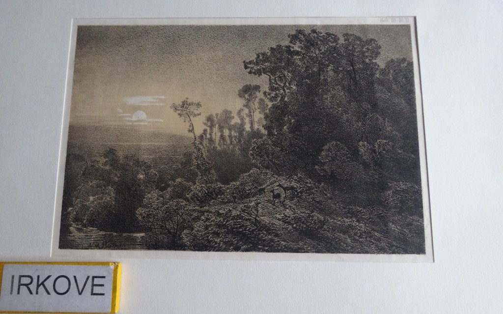 LITHOGRAFIE DE NACHT * Valentin Ruths *, Genummerd, Verzenden, Landschappen, Lithografie