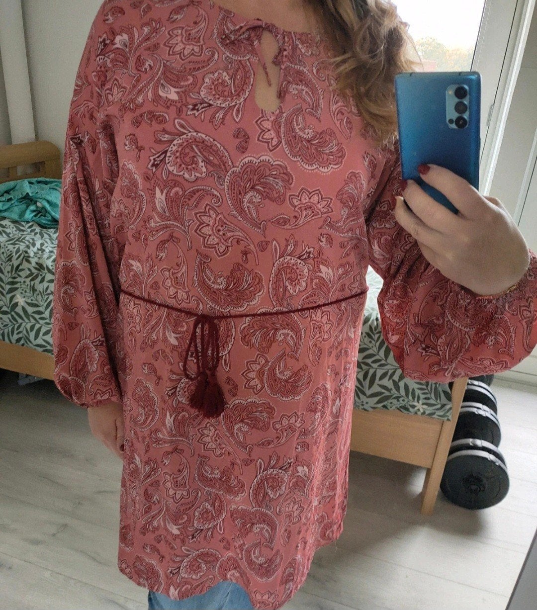 True Spirit tuniek rood met veter maat XL, Maat 46/48 (XL) of groter, Ophalen of Verzenden, True Spirit, Gedragen
