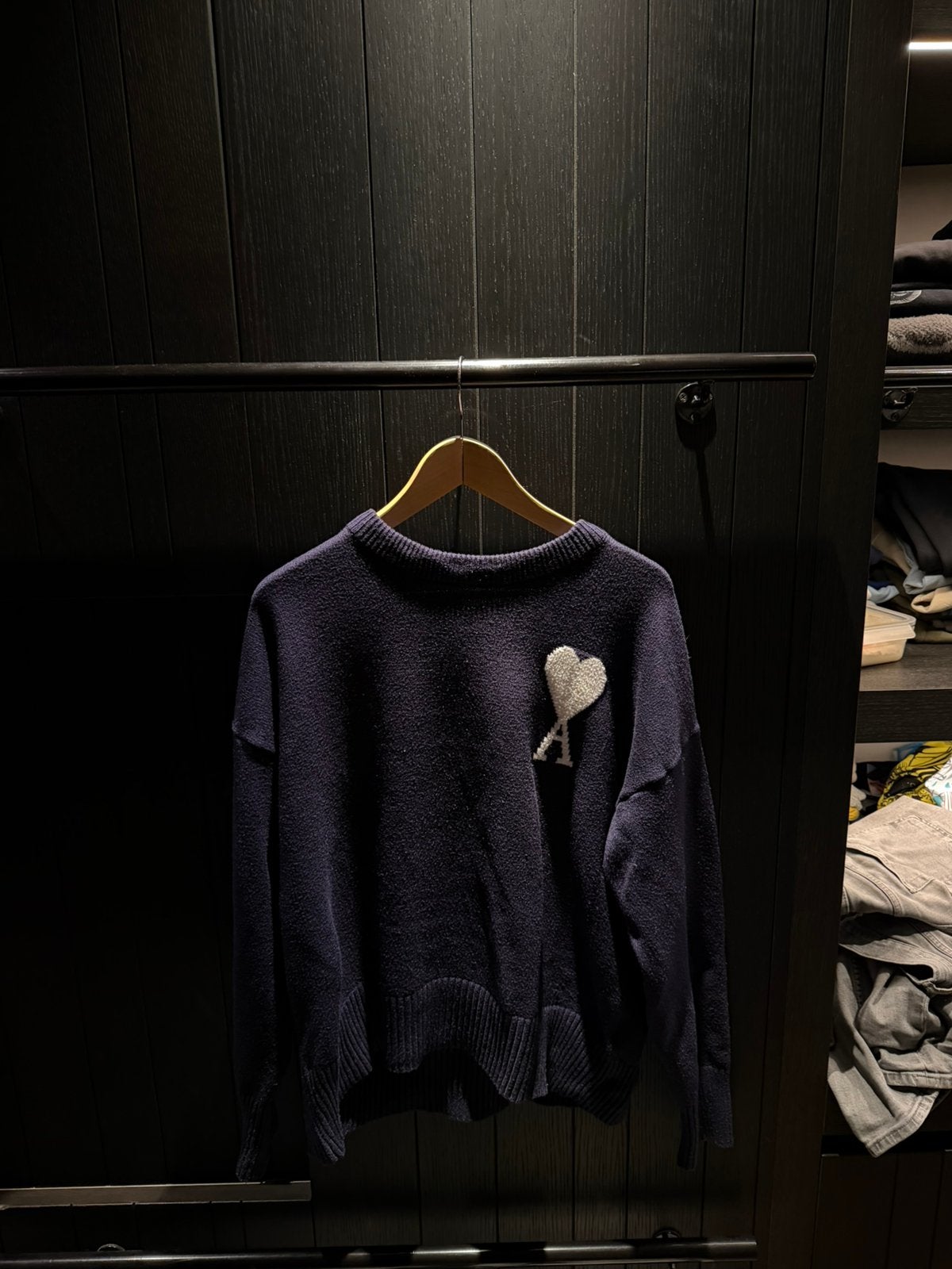 Ami paris, Kleding | Heren, Truien en Vesten, Ophalen of Verzenden, Zo goed als nieuw, Maat 52/54 (L), Blauw