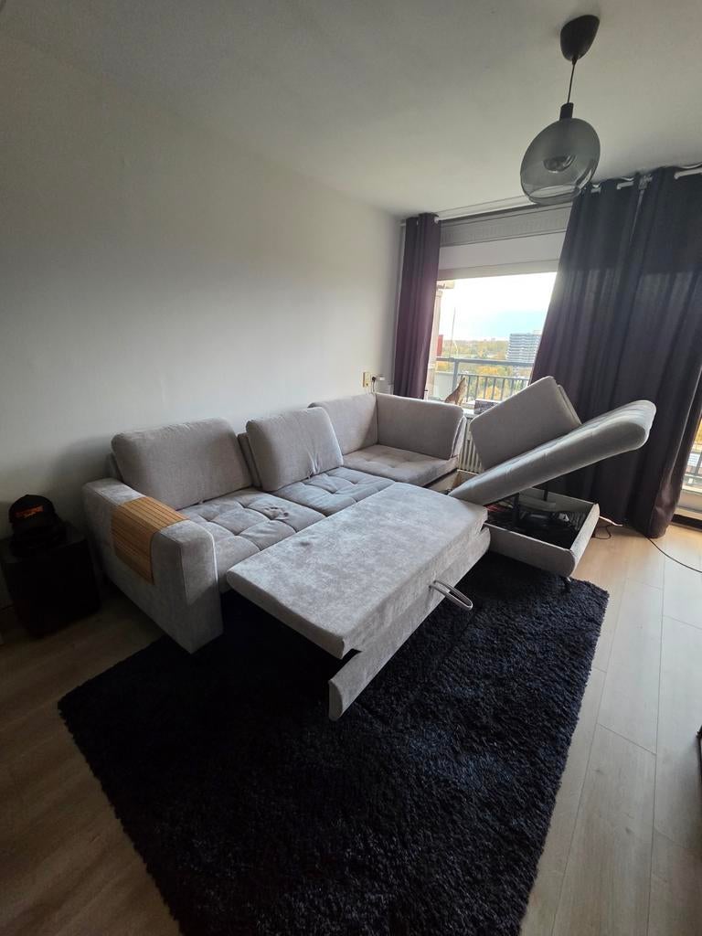 Ruime Hoekbank (moet weg), Tweepersoons, Ophalen of Verzenden, Zo goed als nieuw, Overige maten