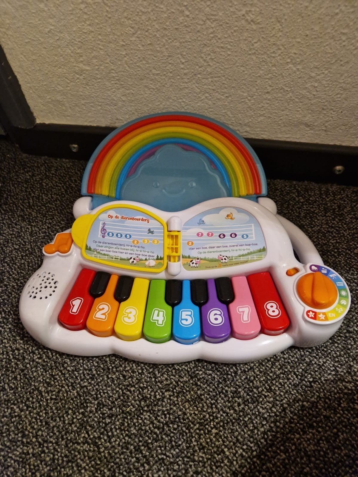VTech Regenboog Piano - Muzikaal Speelgoed voor Kinderen, Ophalen of Verzenden, Gebruikt, Overige typen, Met licht