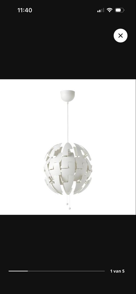 IKEA PS 2014 Hanglamp - Wit, Modern Design, Ophalen, Zo goed als nieuw, Kunststof, 75 cm of meer