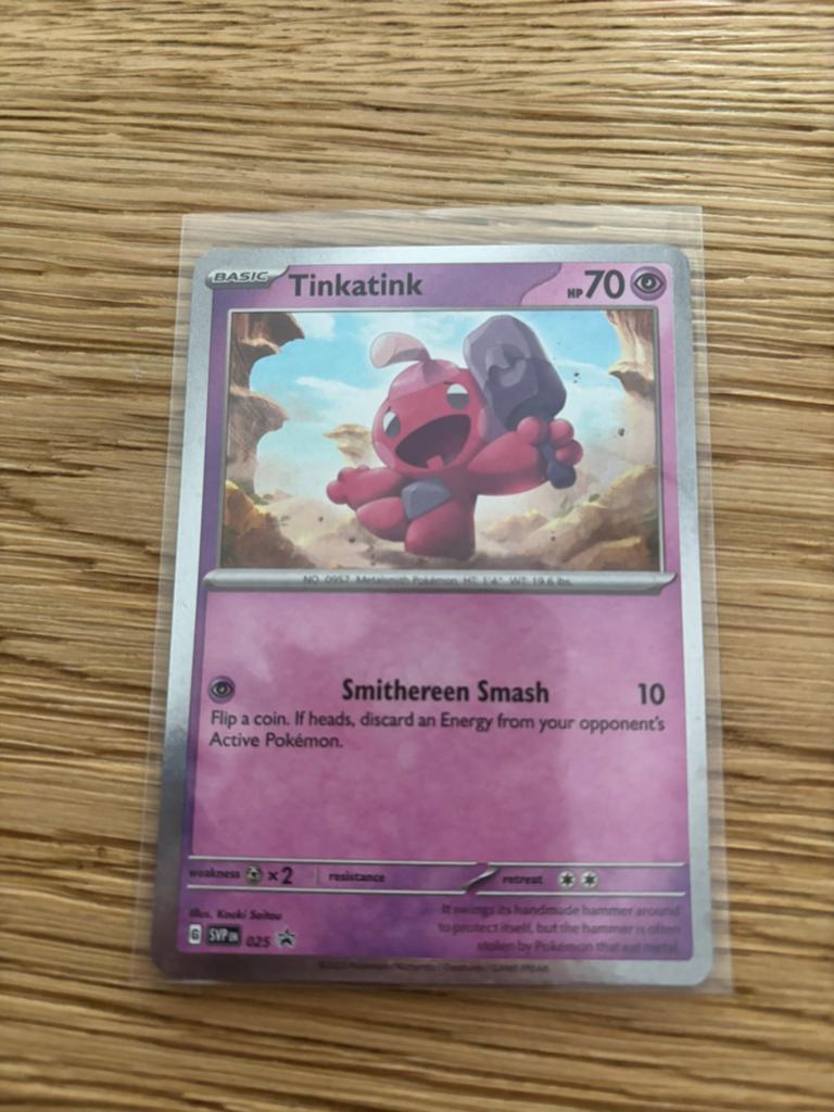 Pokemon tcg svp 025 promo Tinkatink, Ophalen of Verzenden, Losse kaart