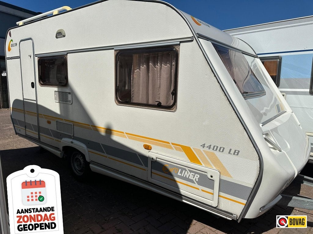 Delta Euroliner 4400 LB mover tent top staat, Caravans en Kamperen, Caravans, Schokbreker, Bedrijf, Treinzit, 750 - 1000 kg