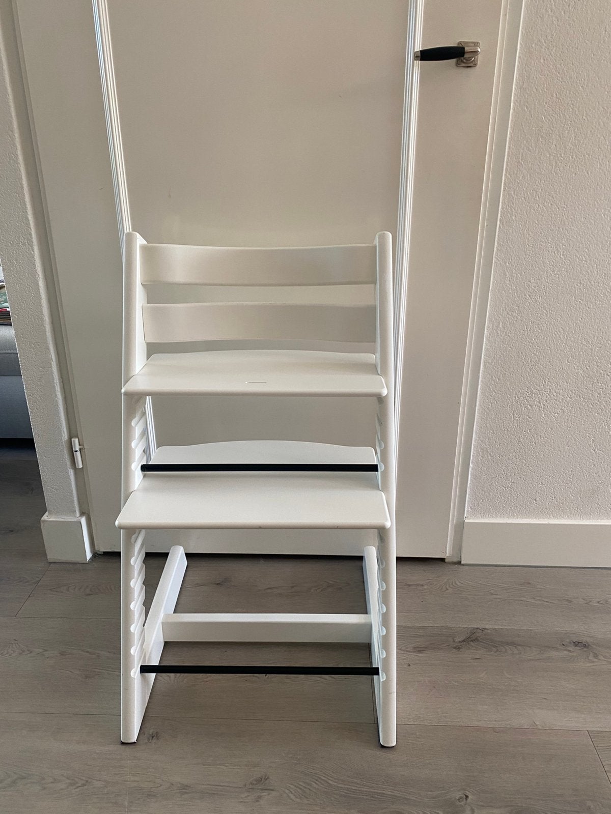 Stokke Tripp Trapp Stoel Wit Nieuw Model met Gliders, Ophalen, Gebruikt, Meegroeistoel