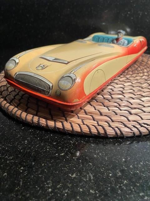 Vintage race car cabriolet friction Duits H-X400 'jaren '60, Antiek en Kunst, Antiek | Speelgoed, Ophalen of Verzenden