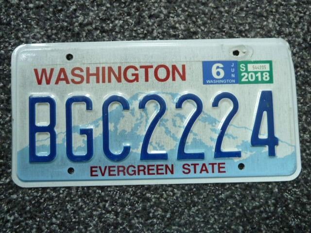 Kentekenplaat licenseplate Washington 2 USA, Verzenden, Gebruikt, Auto's