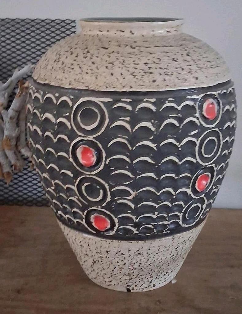 Ü-keramik West Germany vaas, Huis en Inrichting, Woonaccessoires | Vazen, Ophalen, Overige kleuren, Aardewerk of Porselein, Zo goed als nieuw