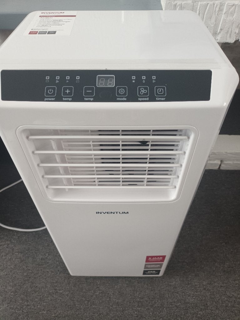 Mobiele airco Inventum AC901 (in nieuwstaat), Witgoed en Apparatuur, Airco's, Ophalen, Minder dan 60 m³, Timer, 3 snelheden of meer