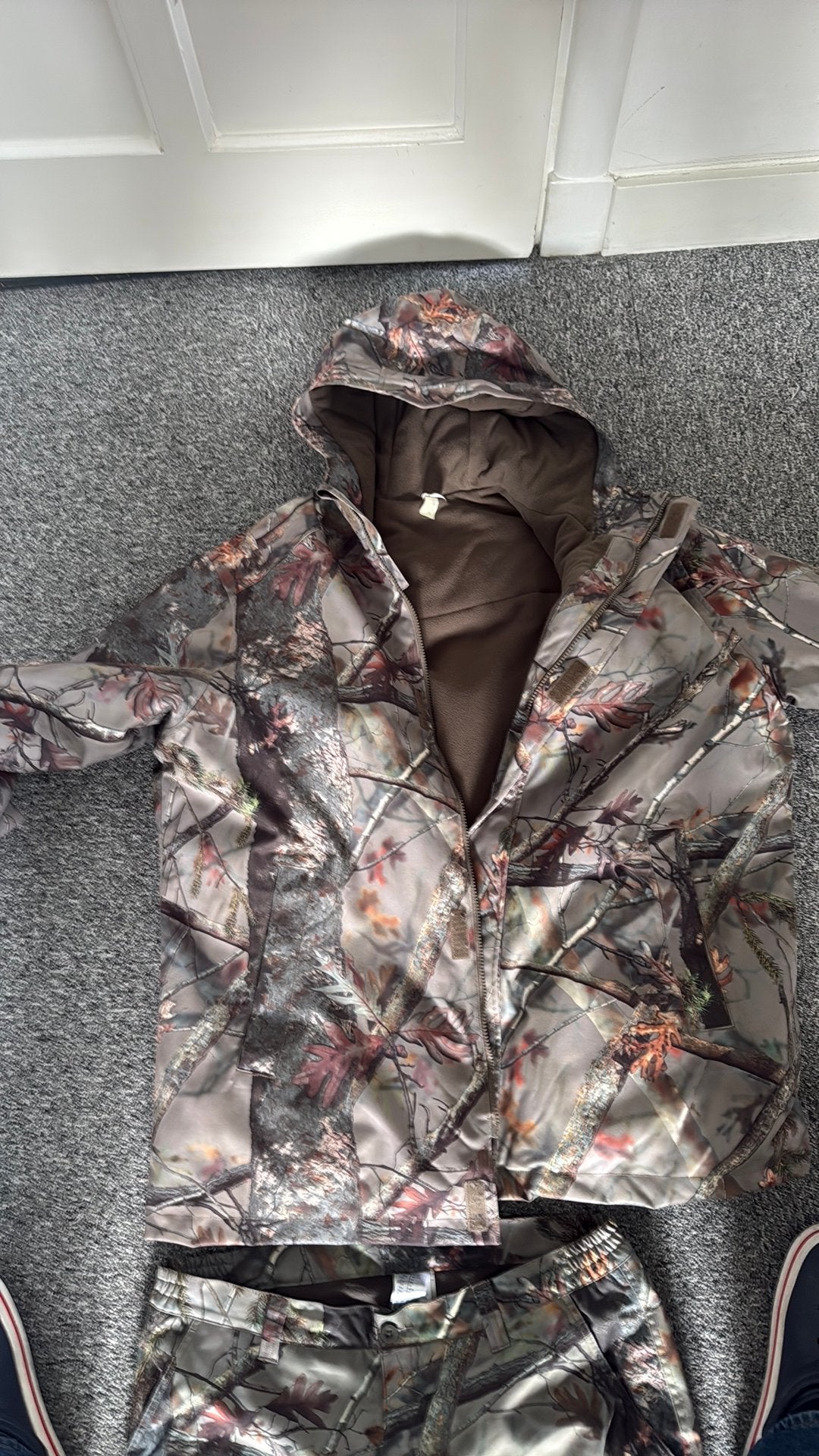 Dikke goed gevoerde camouflagejas. Vissen. Vogels spotten, Ophalen of Verzenden, Zo goed als nieuw, Overige maten