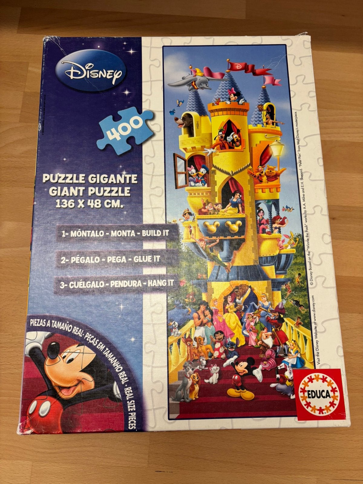 Disney puzzel vloer 400 stukjes, Ophalen of Verzenden, Minder dan 500 stukjes, Gebruikt