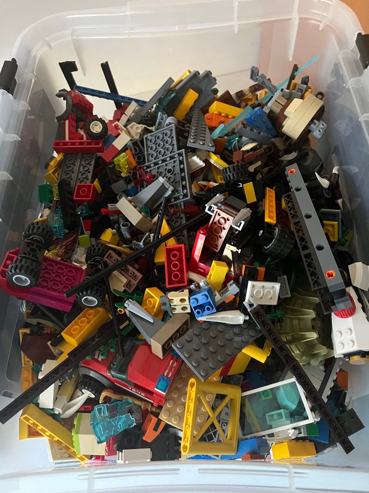 Grote doos van +_ 7,5 kg met diverse Lego, Ophalen of Verzenden, Gebruikt, Losse stenen, Lego