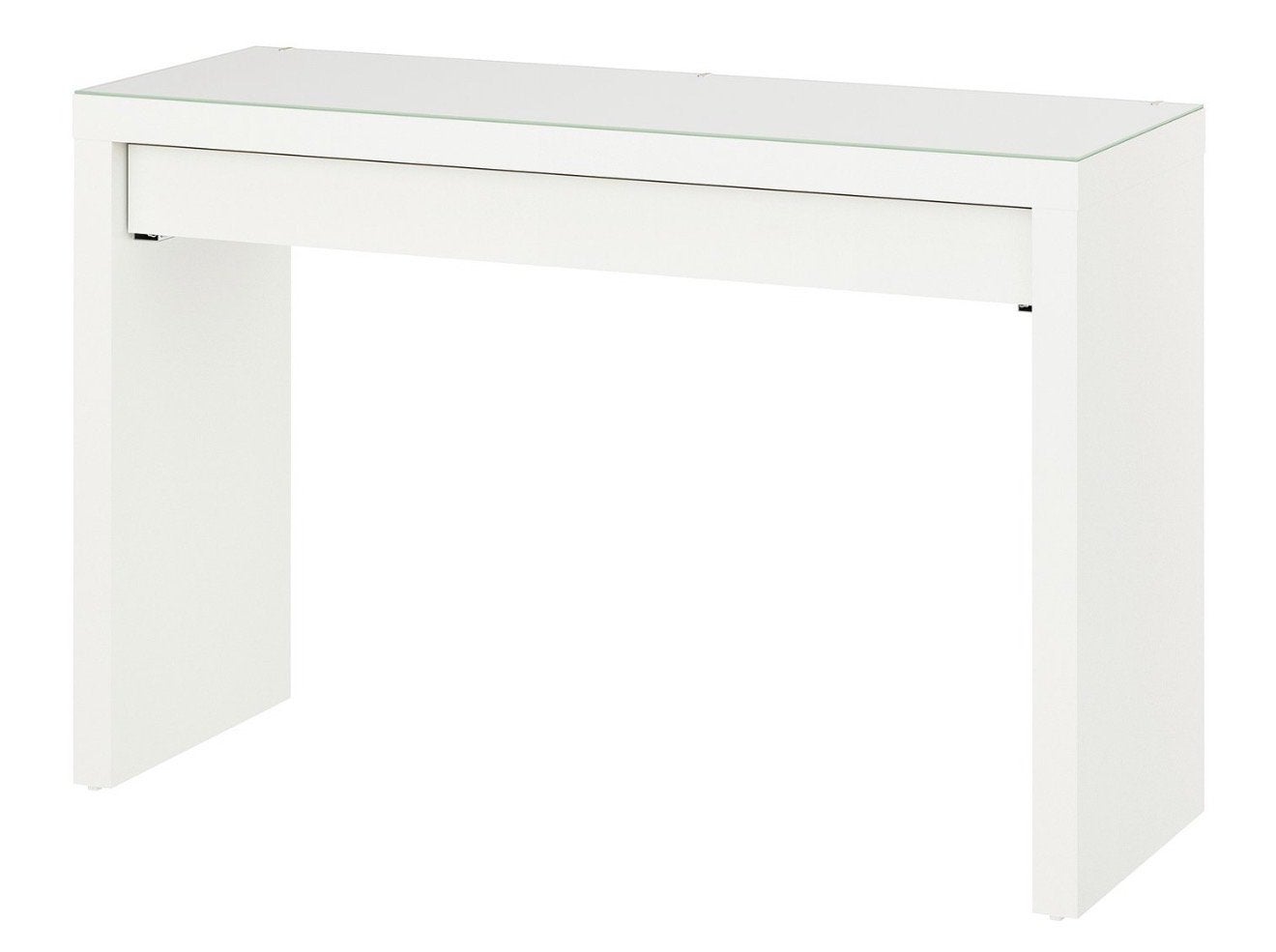 2x IKEA Malm bureau met lade - Wit, Huis en Inrichting, Bureaus, Ophalen, Gebruikt, Met lades, IKEA