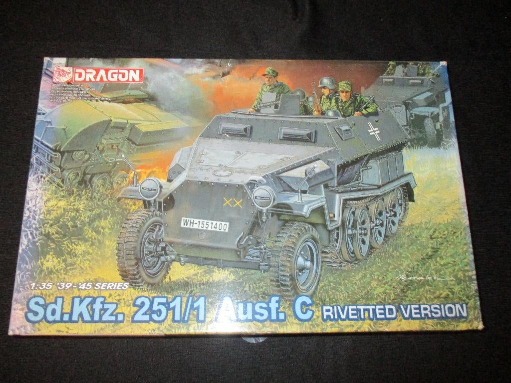 H-386,DRAGON 1-35,NO,6246,Sd.Kfz. 251/1 Ausf. C Rivetted Ver, Overige merken, 1:32 tot 1:50, Overige typen, Nieuw