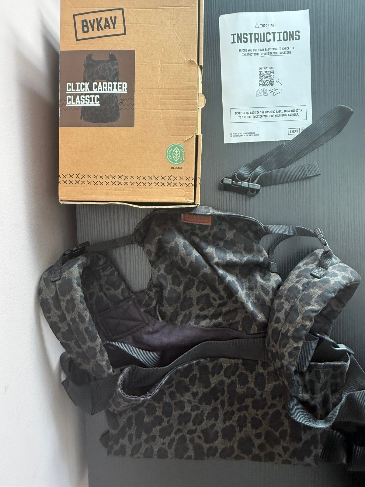 Draagzak Click Carrier Classic van Bykay, Overige merken, Ophalen of Verzenden, Zo goed als nieuw, Buik