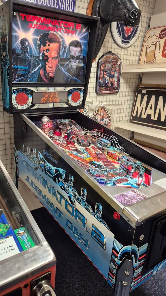 Terminator 2 pinball T2 williams flipperkast, Verzamelen, Automaten | Flipperkasten, Ophalen, Gebruikt, Flipperkast, Williams