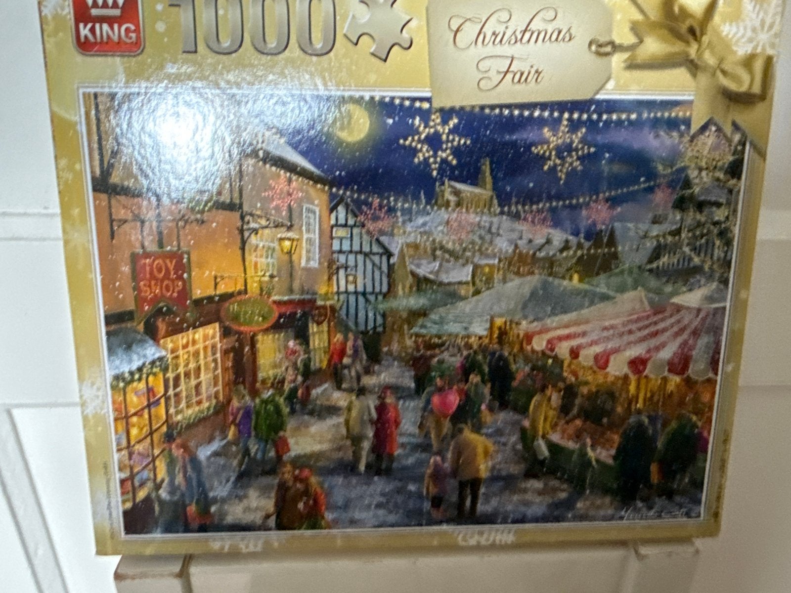 King Legpuzzel Christmas Fair 1000 stukjes, Ophalen of Verzenden, 500 t/m 1500 stukjes, Gebruikt, Legpuzzel