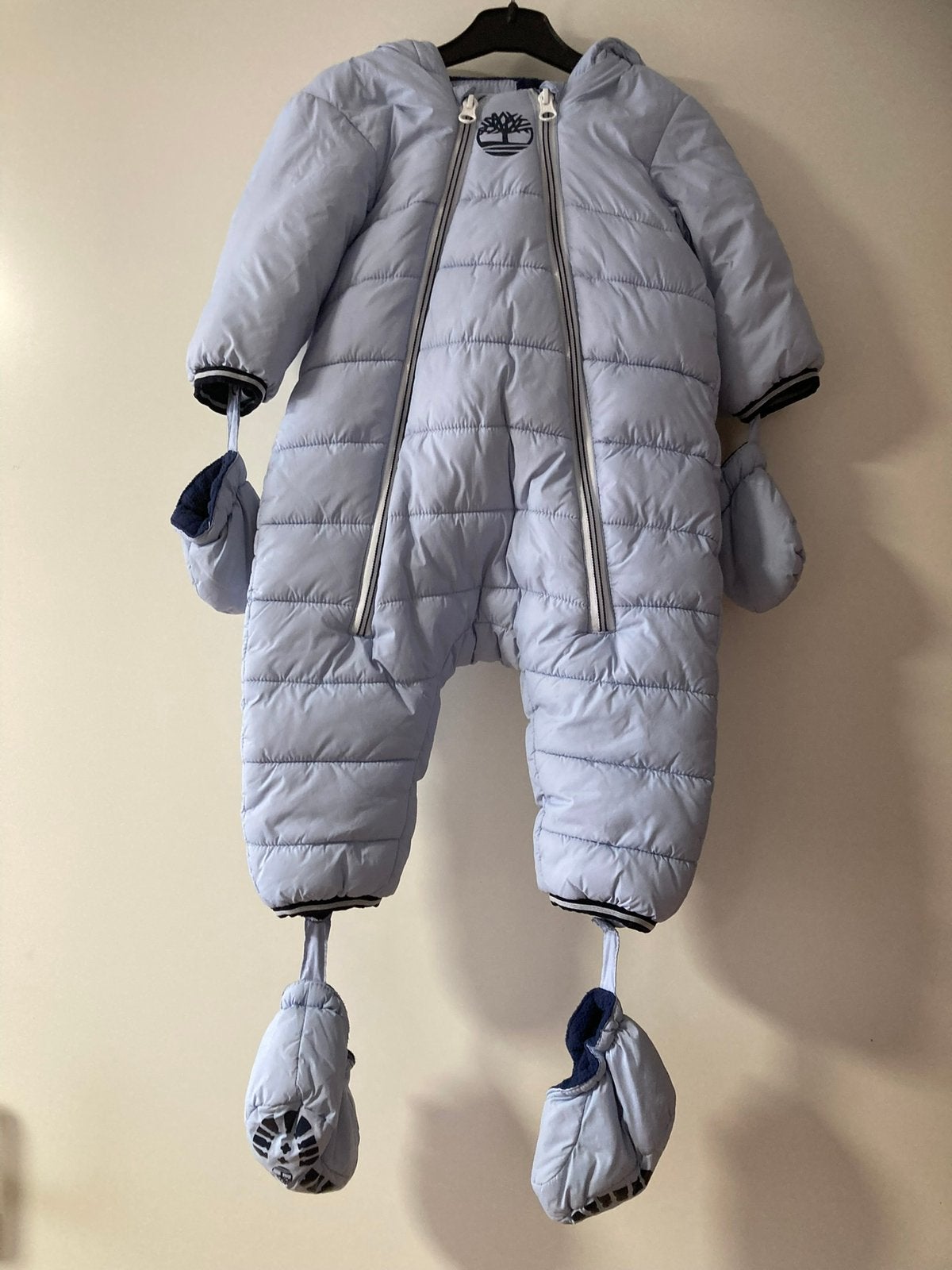 Timberland Baby Sneeuwpak / skipak Lichtblauw maat 74, Ophalen of Verzenden, Zo goed als nieuw, Jongetje, Pakje