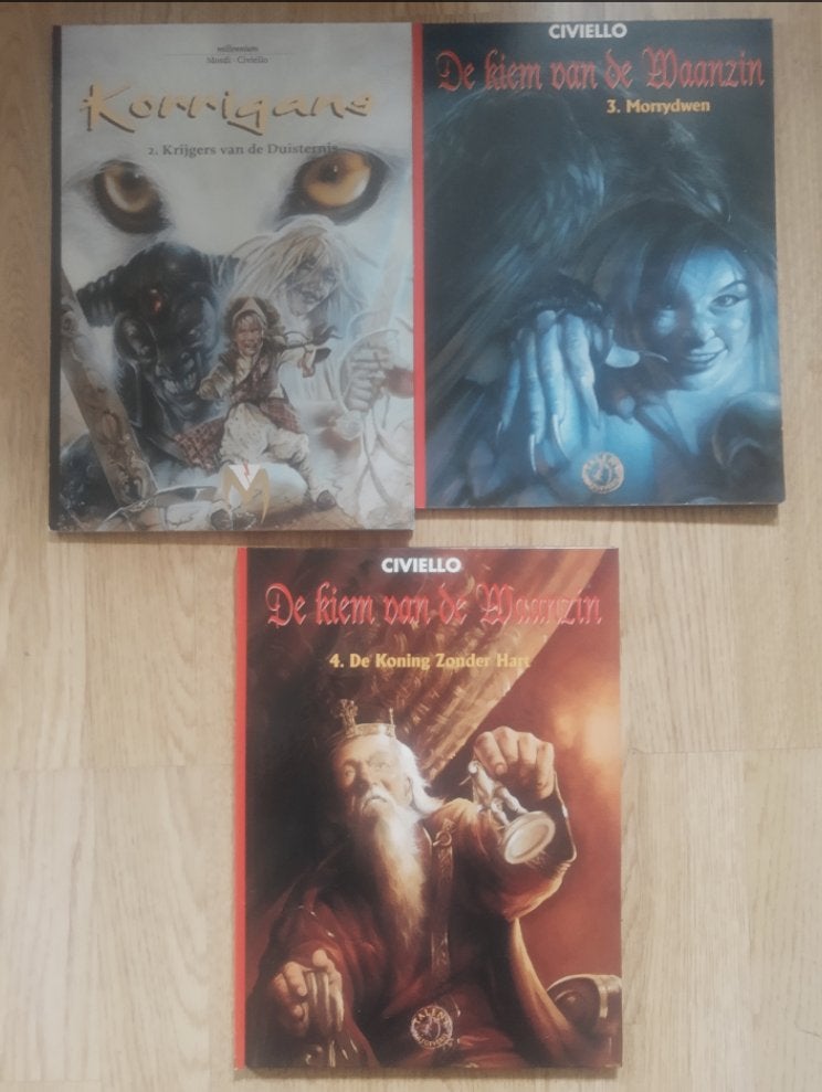 3x CIVIELLO (HC+2xSC) / Kiem van de Waanzin + Korrigans, Meerdere stripboeken, Ophalen of Verzenden, Zo goed als nieuw
