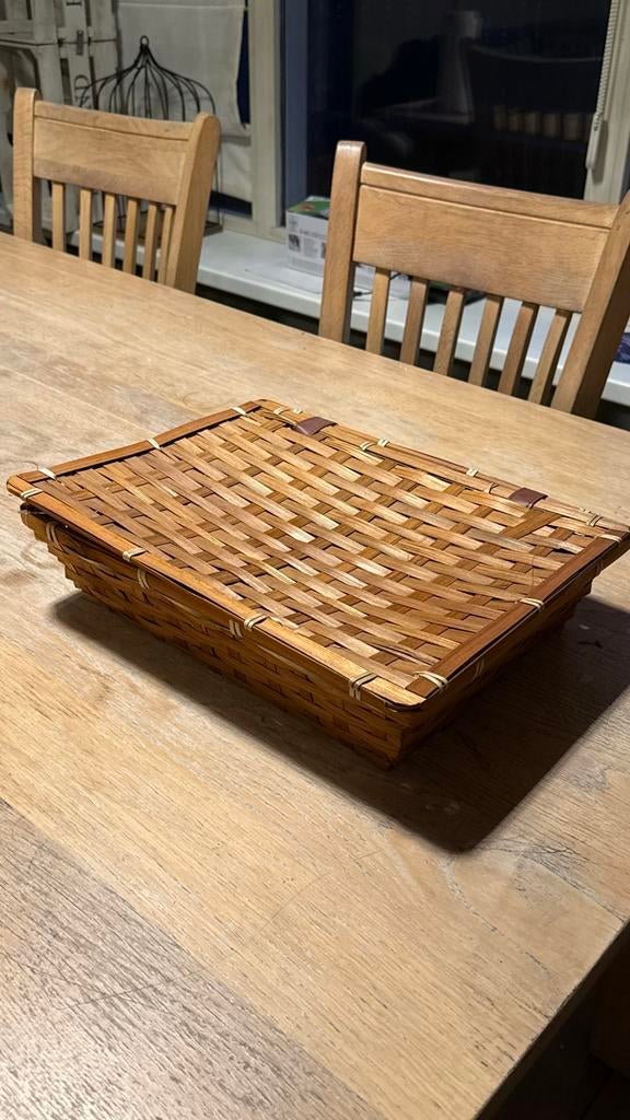 Decoratieve Bamboe Opbergdoos met Deksel, Ophalen of Verzenden, Zo goed als nieuw, Hout