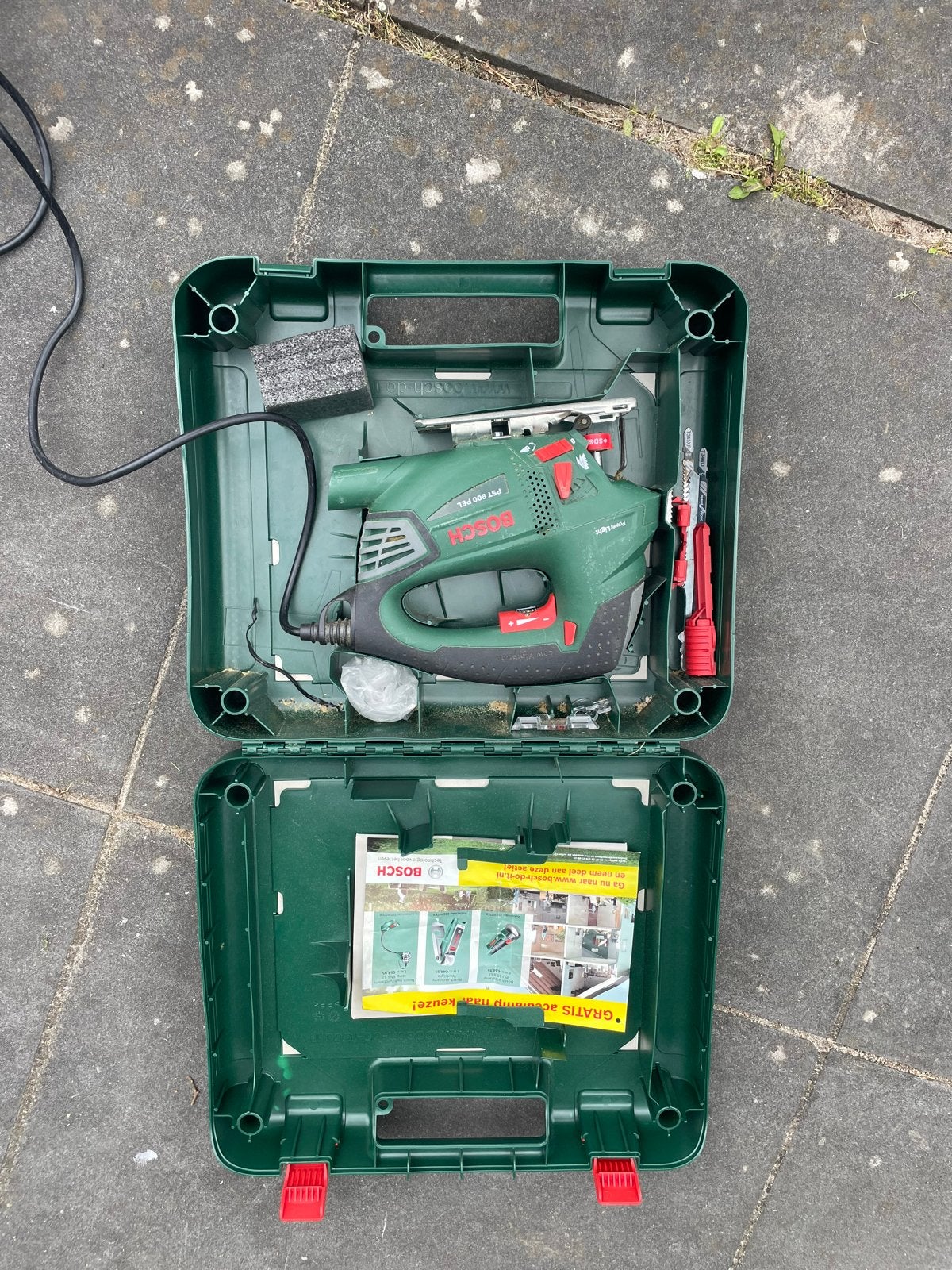 Bosch PST 900 PEL Decoupeerzaag met Koffer en Zaagjes, Ophalen, Gebruikt, 600 tot 1200 watt, Decoupeerzaag