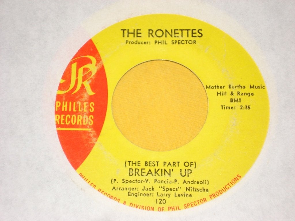 the Ronettes    Breakin Up  Usa     Orgineel, Originele persing, Ophalen of Verzenden, Zo goed als nieuw, Pop