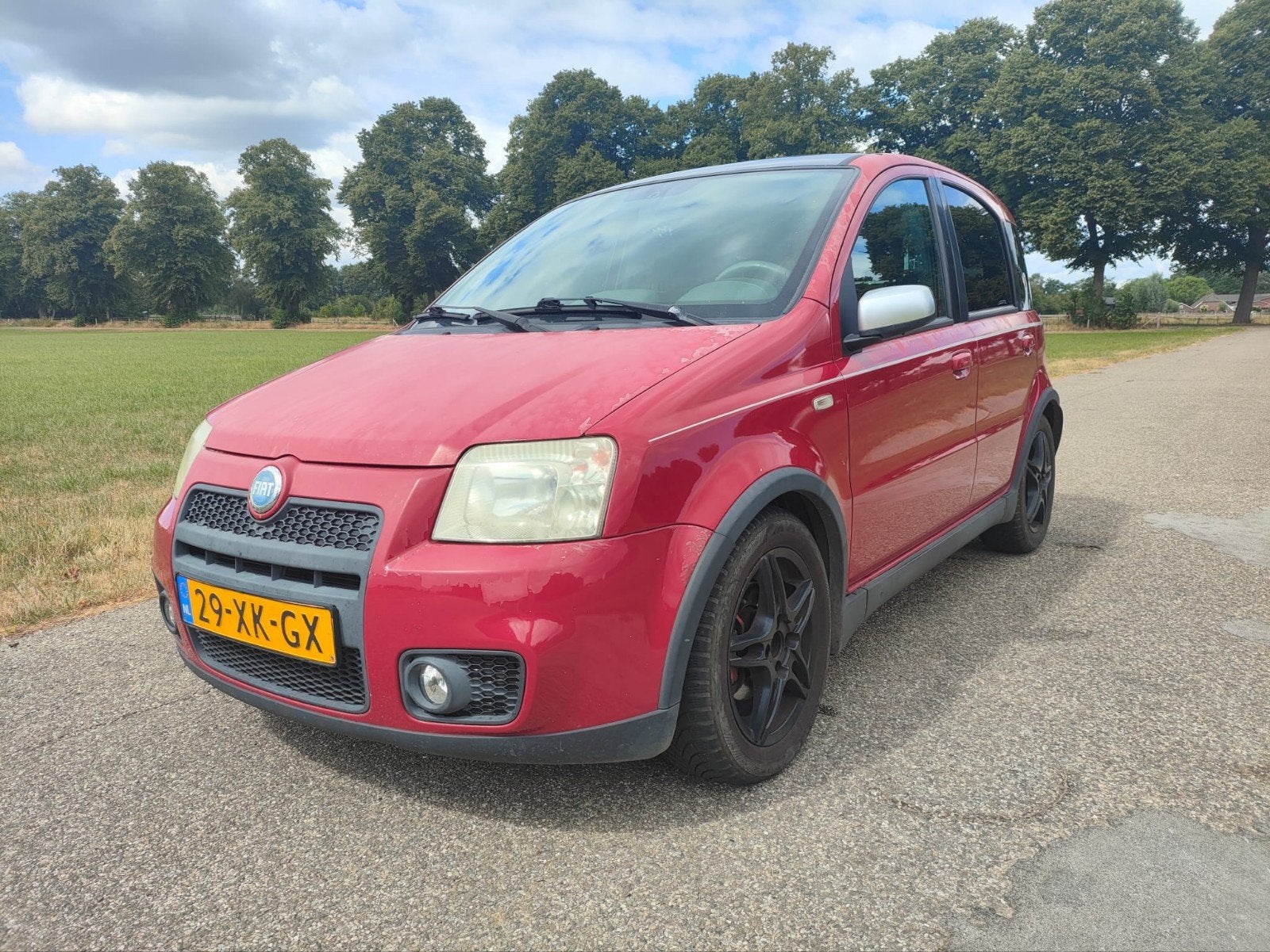 Fiat Panda 1.4 16V 100HP 2007 Rood, Auto's, Fiat, Voorwielaandrijving, 15 km/l, 31 €/maand, 100 pk