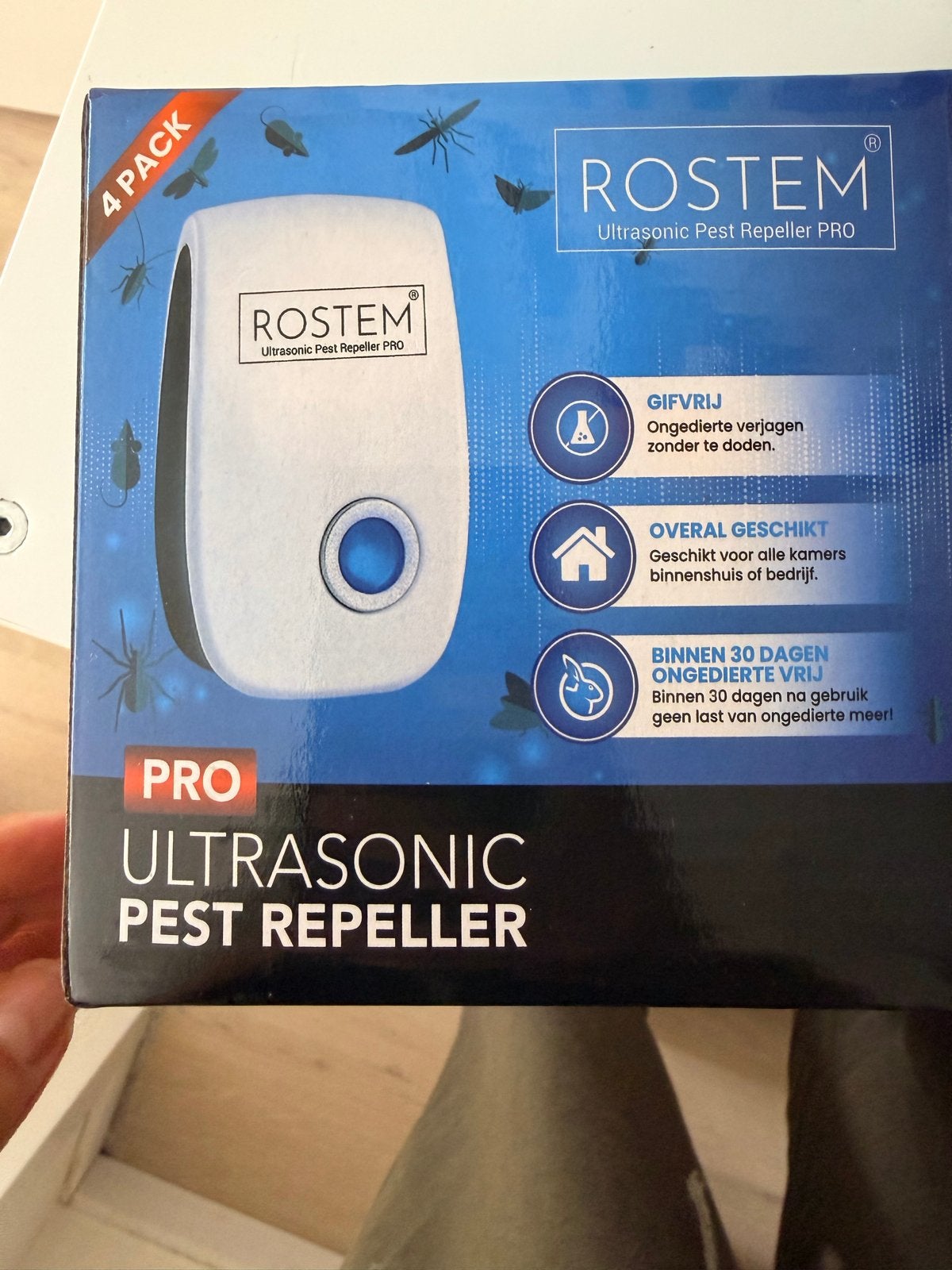 ROSTEM Ultrasonic Pest Repeller PRO (4-pack), Ophalen of Verzenden