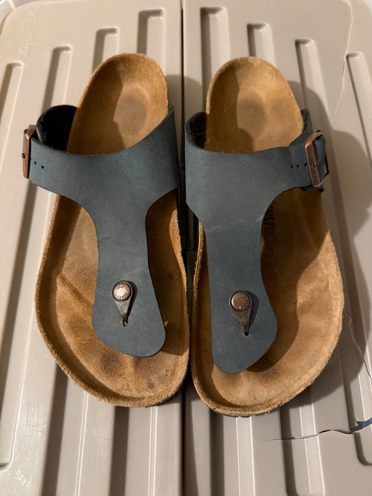Birkenstock teenslippers, Ophalen of Verzenden, Zo goed als nieuw, Zwart, Slippers