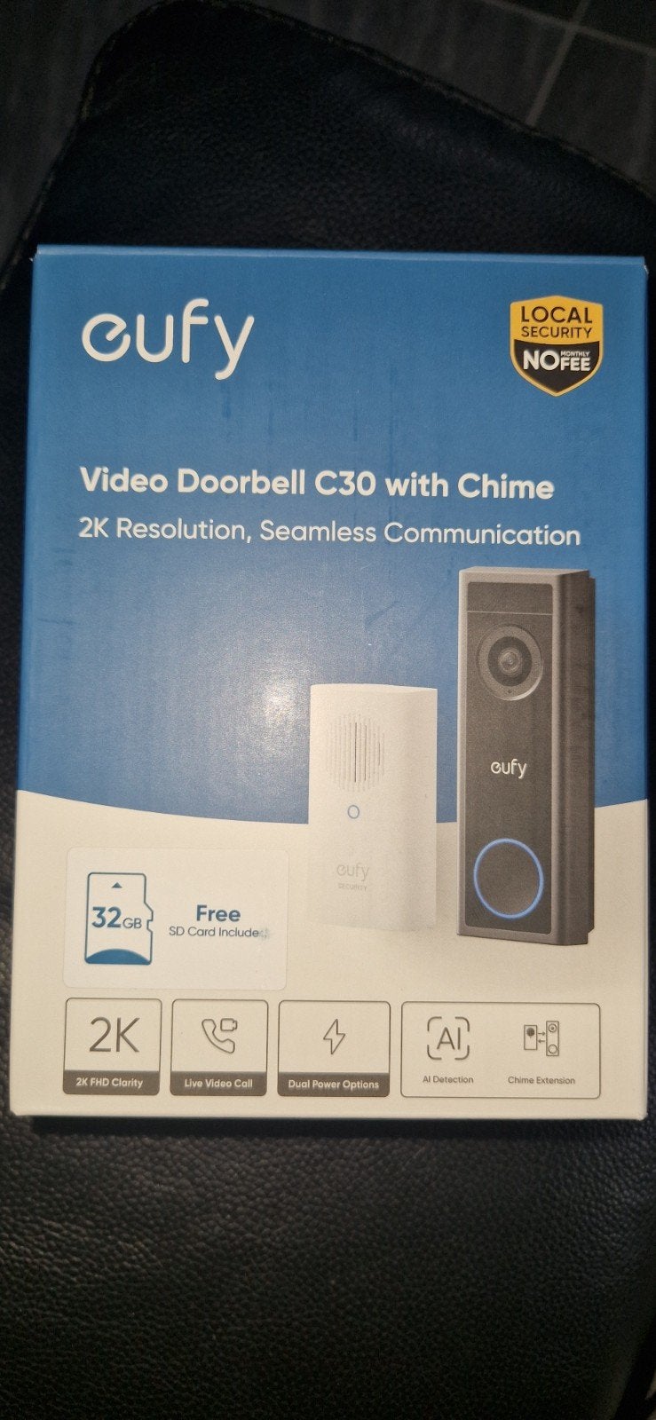 Eufy Video Deurbel C30, Ophalen of Verzenden, Ingebouwde camera, Zo goed als nieuw, Draadloos