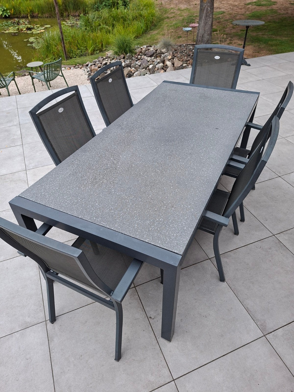 Hartman Tuinset met 6 stoelen en Avanti tafel, Tuin en Terras, Ophalen, Gebruikt, Aluminium, 6 zitplaatsen