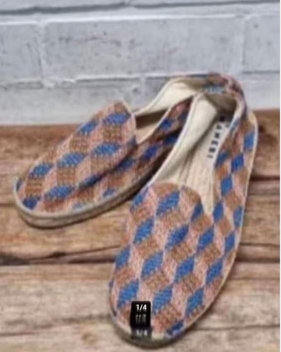 Manebi - Handgemaakte raffia espadrilles mt 44 - Nieuw €125, Nieuw, Verzenden, Manebi, Blauw